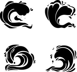 Water splash logo vector icon illustration design. Vector illustration