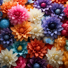 Obraz premium Colorful Plastic Flowers