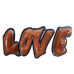 love 3d lettering