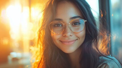 latina woman smiling at the camera