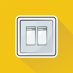 Illustration of Light Switch in Flat Design