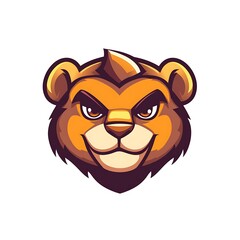 Fototapeta premium Lion Mascot Logo Design. Creative Animal Mascot Illustration.