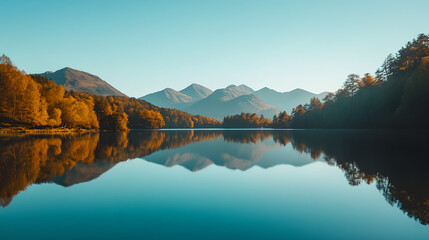 Obraz premium Tranquil Mountain Reflections