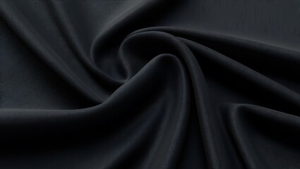 Fototapeta premium Black textured fabric with a subtle woven grid pattern, suitable for backgrounds, design elements, and textile concepts in creative projects
