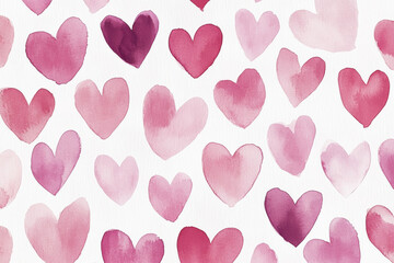 beautiful pattern of hearts in various shades of pink and red, evoking love and warmth