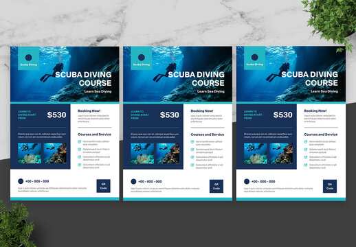 Blue And White Scuba Flyer