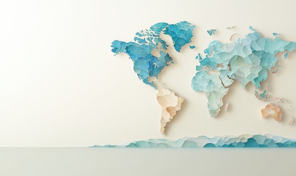 Abstract digital art in innovative global communication