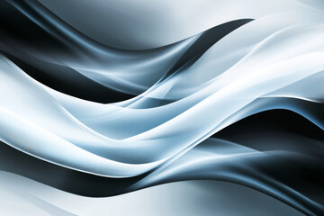 Abstract background with wavy lines in light blue and black tones, creating serene atmosphere