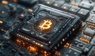 Obraz premium Decentralized finance digital wallet and crypto interface