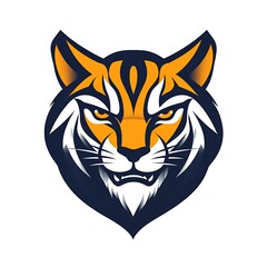 Fototapeta premium Tiger Head Logo Design. Concept of Strength, Power, and Aggression.