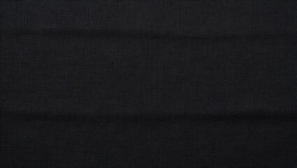 Fototapeta premium Black textured fabric with a subtle woven grid pattern, suitable for backgrounds, design elements, and textile concepts in creative projects