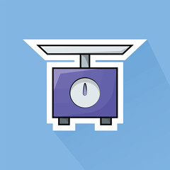 Illustration of Scales in Flat Design