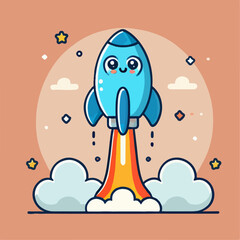 Illustration of a rocket