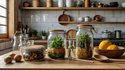 eco-friendly kitchen scene