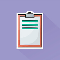 Illustration of Clipboard in Flat Design