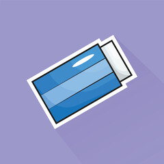 Illustration of Eraser in Flat Design