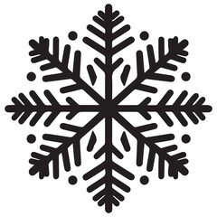 Unique Snowflake Silhouette Vector for Holiday Themes