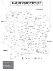 African Countries Geography Political map. Political map of country with capital, province or state capital, major cities and town.