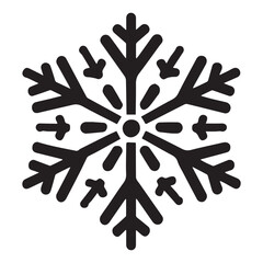 Unique Snowflake Silhouette Vector for Holiday Themes