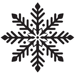 Unique Snowflake Silhouette Vector for Holiday Themes