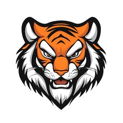 Obraz premium Tiger Head Mascot Logo. Concept of Strength, Power, and Wildness.