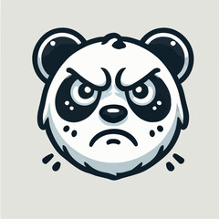 illustration of an angry panda