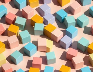 Obraz premium abstract colorful cubes background