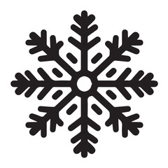 Unique Snowflake Silhouette Vector for Holiday Themes