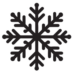 Unique Snowflake Silhouette Vector for Holiday Themes