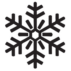 Unique Snowflake Silhouette Vector for Holiday Themes