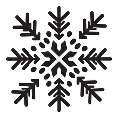 Unique Snowflake Silhouette Vector for Holiday Themes