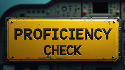 Proficiency Check Sign Displayed in Aircraft Cockpit Settings