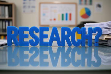 Fototapeta premium Research Signs with Charts and Data in a Professional Office Setting