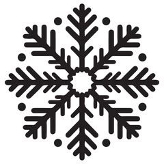 Unique Snowflake Silhouette Vector for Holiday Themes