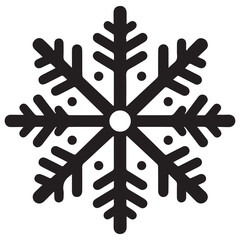 Unique Snowflake Silhouette Vector for Holiday Themes