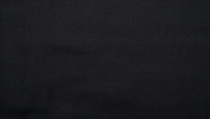 Fototapeta premium Black textured fabric with a subtle woven grid pattern, suitable for backgrounds, design elements, and textile concepts in creative projects