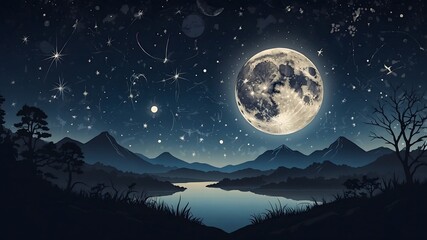 Lunar Beauty: Full Moon and Celestial Motifs in Hwatu Card Design