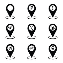  location pointer icon symbol vector design
