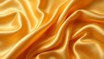 Obraz premium Luxury Glistening Fabric Wallpaper with Wrinkles and Folds. Gold, Smooth Wedding Background. Generative AI.