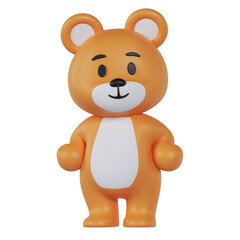 Mascot Cute Bear Standing Pose