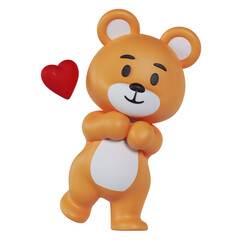Mascot Cute Love Bear heart romantic