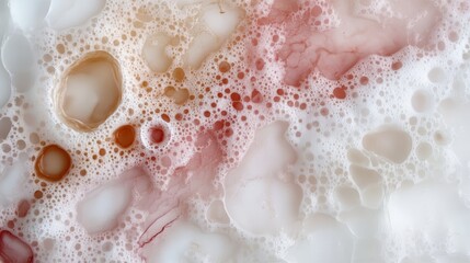 Fototapeta premium Mesmerizing pink and white liquid swirl, a closeup of creamy texture, abstract art, fluid design for backgrounds