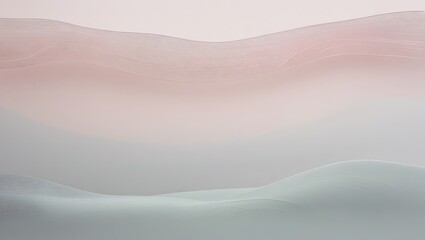 Fototapeta premium Abstract Pastel Landscape With Linear Waves