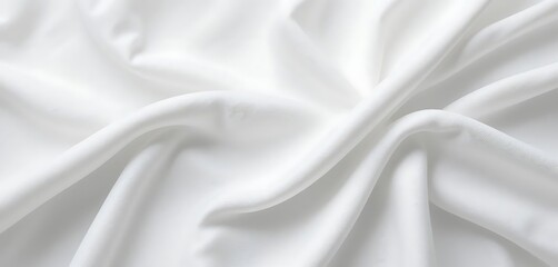 Naklejka premium White Fabric Drapes Smooth, Texture Background