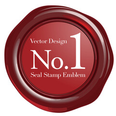 赤いシールスタンプエンブレム　ベクターイラストレーション
