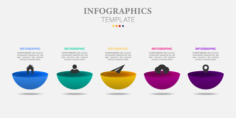 Infographic design template. Creative concept with 5 steps