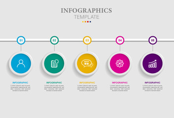 Infographic design template. Creative concept with 5 steps