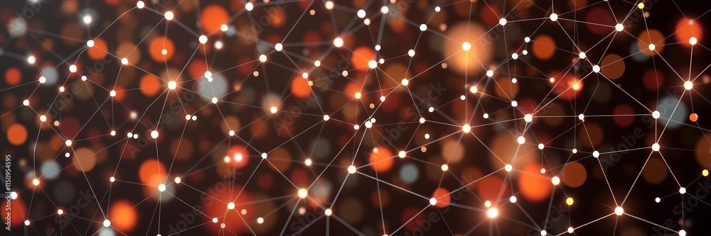 Poster an intricate pattern of interconnected dots in a network design, background, structure