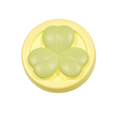 3D St.Patricks Lucky Clover Coin