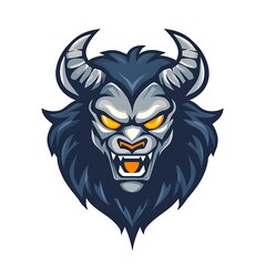 Fototapeta premium Aggressive mythical creature mascot logo. Concept of strength, power, and evil.